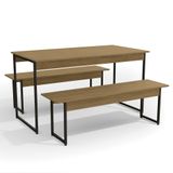 Conjunto Mesa Estilo Industrial Com 02 Bancos Freijo Kapesberg