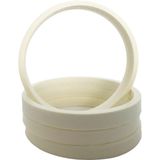 Anel Centralizador De Roda 73.00mm Branco 4pc