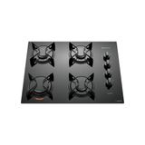 Cooktop 4 Bocas Preto Com Mesa De Vidro Atlas U Top Bivolt