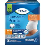 Fralda Descartável Geriátrica/adulto Tena Pants Dermacare Tamanho P/m 8 Pacotes Com 8 Tiras