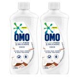 Kit Sabão Líquido Omo Roupas Finas E Delicadas Coco 900ml Com  Unidades