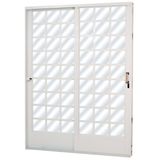 Porta de Correr Aço 2 Folhas com Vidro Mini Boreal Minas Sul MGM 215cmx160cm Branco