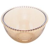 Saladeira Wolff Pearl De Cristal Âmbar 21cm X 12cm