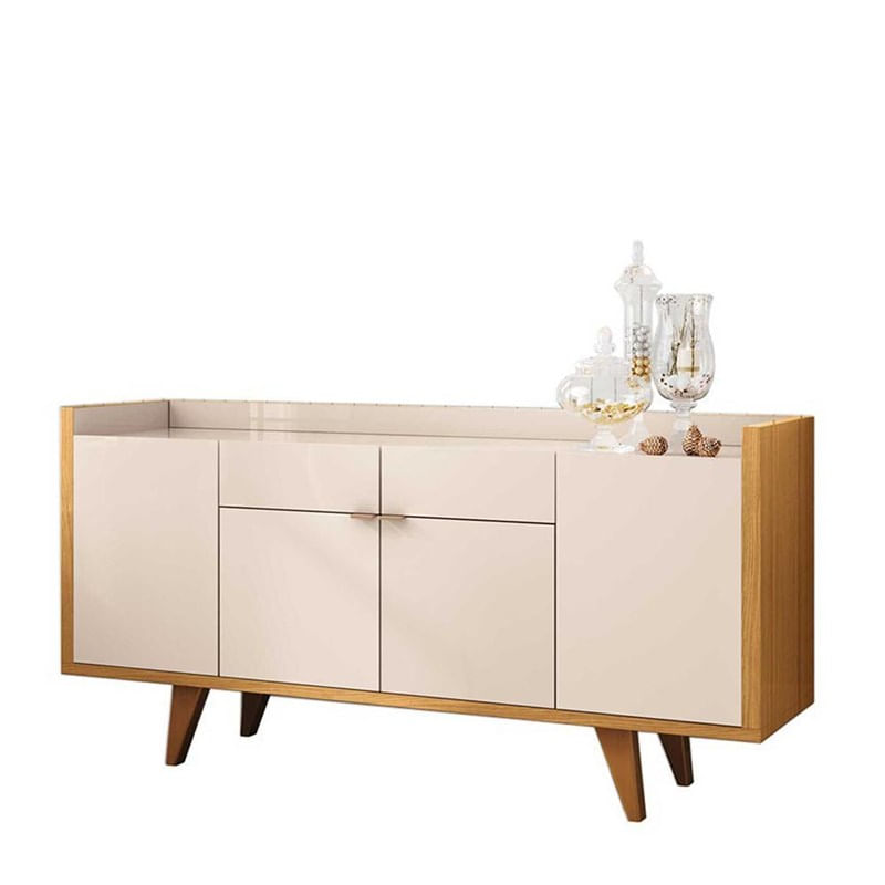 Buffet Aparador Melodia Cinamomo/off White - Hb Móveis