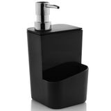 Dispenser Para Detergente Esponja 650ml Sabão Líquido Preto