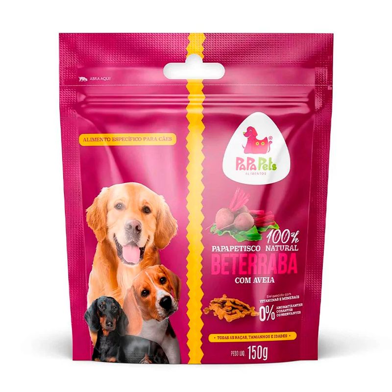 Biscoito Petisco Papapetisco Natural Para Cães Beterraba Com Aveia 150g