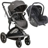 Carrinho De Bebê Com Bebe Conforto Travel System Quantum Kiddo Melange Preto