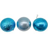 Kit Com 8 Bolas Natalinas Sortidas 6cm Azul - Wincy