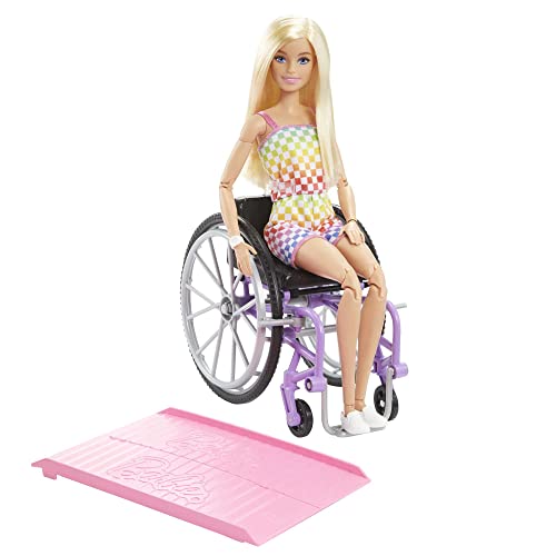 Boneca Barbie Com Cadeira De Rodas E Rampa, Brinquedos Infantis E Presentes,