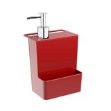Dispenser Porta Detergente Bucha 600 Ml Vermelho