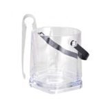 Balde Para Gelo Em Acrílico C/ Pegador Aço Inox