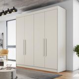 Guarda Roupa Casal 4 Portas 3 Gavetas Nantes Móveis Europa