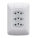 Tomada Aria Tramontina Tripla 2p+t 10a Com Placa Branco
