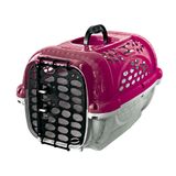 Caixa de Transporte Panther Pop Plast Pet Rosa para Cães e Gatos - Tamanho 4