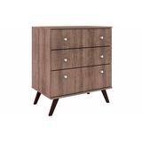 Comoda De Quarto Rt 3018 C 3 Gavetas Rustico Movelbento