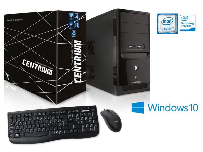 Desktop Centrium Thintop 3050 Celeron N3050 1.60ghz 4gb 120gb Intel Hd Graphics Windows 10 Pro Sem Monitor