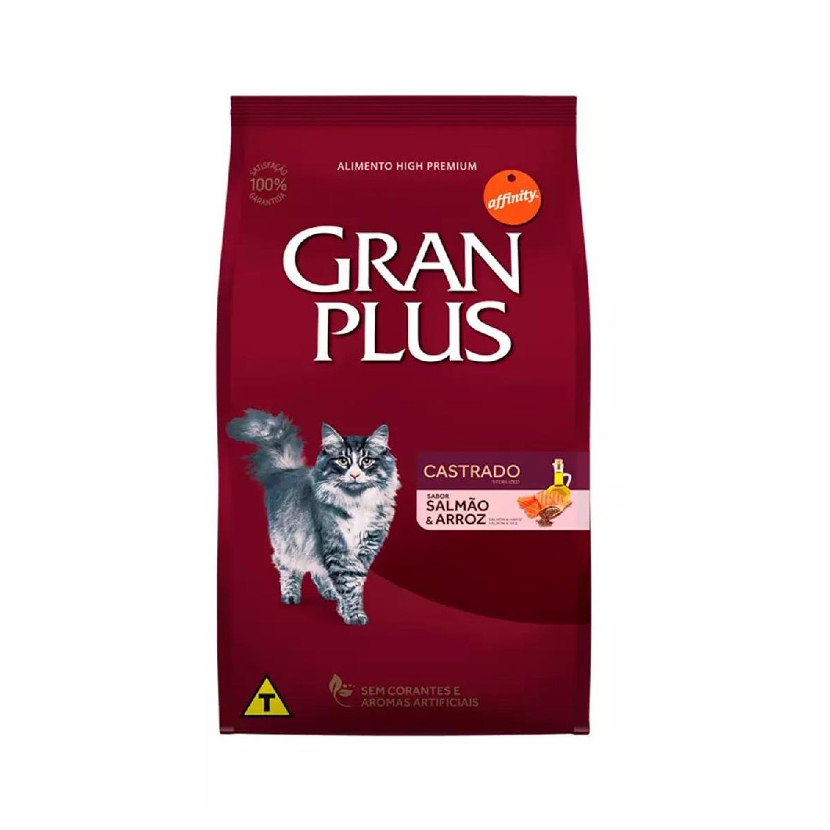 Ração Gran Plus Gatos Castrados Salmão/Arroz 10,1kg é boa?