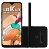 Smartphone LG K41S 32GB 3GB RAM Câmera Quádrupla 13MP + 5MP + 2MP + 2MP Frontal 8MP Tela 6,55¿ Android 9.0 - Preto