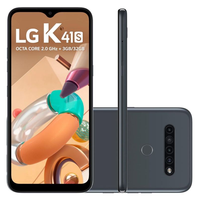 Celular Smartphone LG K41s Lmk410b 32gb Titânio - Dual Chip