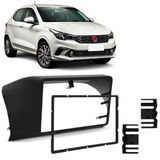 Moldura do Painel 2 Din Slim Fiat Argo Cronos 2018 2019 2020 Preto Padrão Japonês Chinês