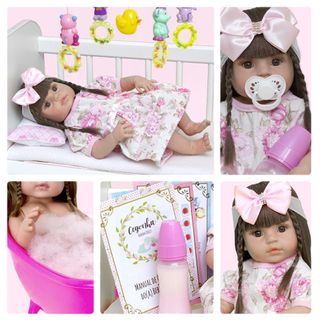 Bebe Reborn Boneca Real 100% Silicone Pode Banho Promoção