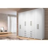 Guarda Roupa Casal 8 Portas E 6 Gavetas C Pes Master 8 6 Branco Santos Andira