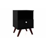 Mesa Cabeceira Casal Rt3019 C 1 Gaveta Preto Movelbento