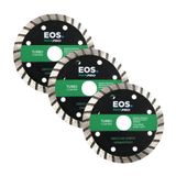 Kit 3 Discos De Serra Mármore Corte Diamantado Turbo 110m 110x20x10 Dsmt110 - Eos