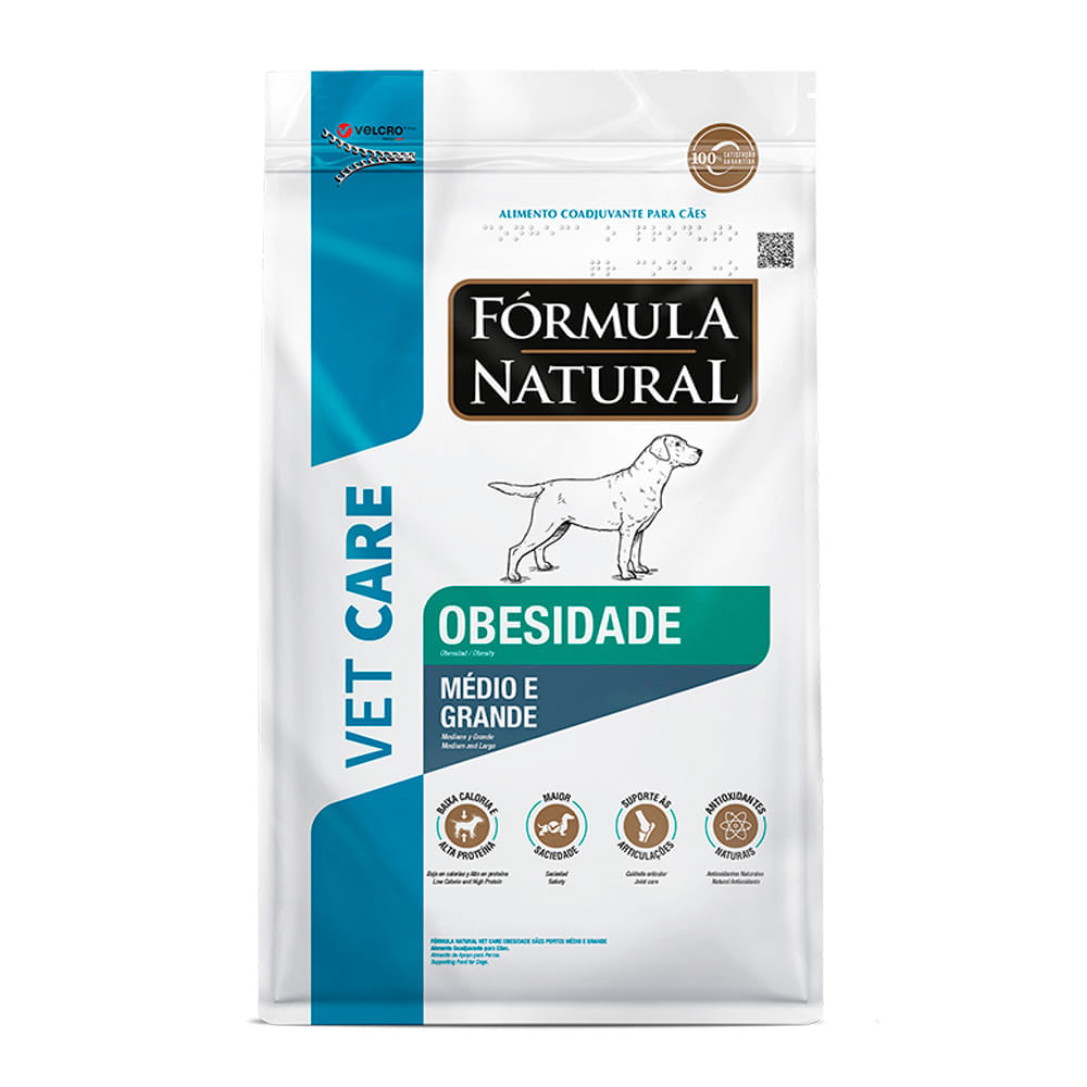 Ração Fórmula Natural Vet Care Obesidade Para Cães De Porte Médio E Grande 10,1kg