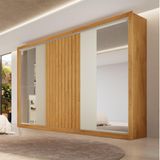 Guarda Roupa Casal Espelho 3 Portas 6 Gavetas Flex Vitoria Móveis Europa