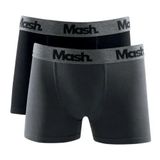 Kit 2 Cueca Boxer Mash Masculina Infantil Elástico Preto G