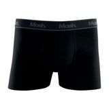 Cueca Boxer Cotton Mash Masculina Cós Elástico Preto P