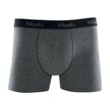 Cueca Boxer Cotton Mash Masculina Cós Elástico Cinza Mescla Escuro M