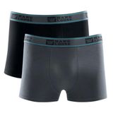 Kit 2 Cueca Boxer Hang Loose Cotton Masculina Cós Elástico  Preto M