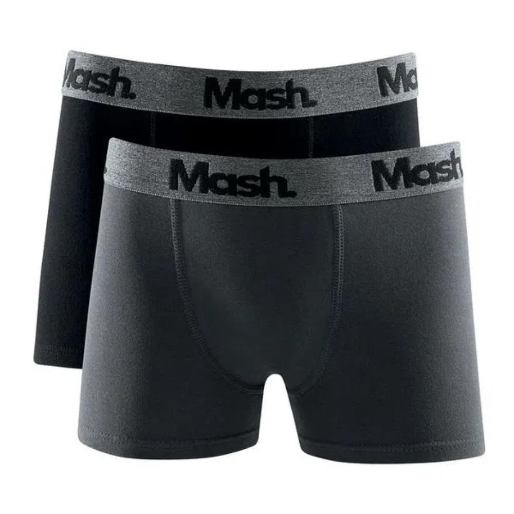 Kit 2 Cueca Boxer Mash Masculina Infantil Elástico Preto M