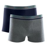 Kit 2 Cueca Boxer Cotton Hang Loose Masculina Cós Elástico Azul Marinho M