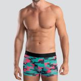 Cueca Boxer Mash Masculina Cotton Estampa Camuflada Verde Água Claro P