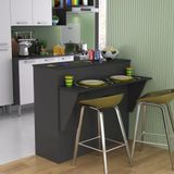 Bancada Balcão/mesa Cozinha Bélgica Multimóveis Br5484 Preto