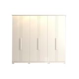 Guarda Roupa 6 Portas E 4 Gavetas C Pes Itaunas Branco Panan