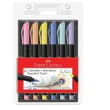 Caneta Brush Pastel Supersoft 6 Cores Faber-Castell