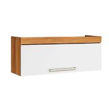 Armario Aereo Cozinha Modulado Burguesa C 1 Porta Basculante Freijo Branco Nesher