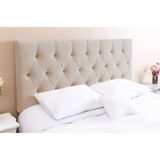 Cabeceira Sonho Paris King 1,95m Painel Em Suede Bege