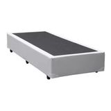 Base Cama Box Solteiro Corino Branco 40x88x188