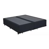 Base Cama Box Bipartido King Size Corino Preto 40x193x203