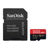 Cartão Memória Microsd Sandisk 64gb Micro Sd Extreme Pro+adp