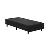 Base Cama Box Solteiro Suede Preto 40x88x188