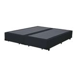 Base Cama Box Bipartido Queen Size Suede Preto 40x158x198