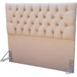Cabeceira Sonho Paris Casal 1,40m em Suede Bege