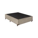 Base Cama Box Casal Suede Bege 40x138x188