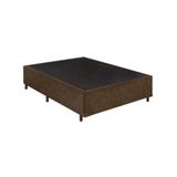 Base Cama Box Casal Suede Marrom 40x138x188